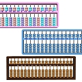 New Chinese-style Solid Wood Abacus Mathematics Learning Abacus Calculator Traditional Calculator 3d model