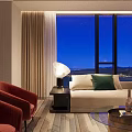 Modern Luxury Open Living And Dining Room With Stunning Sea View And Cozy Interior Design