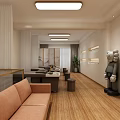 Beauty Salon Interior With Mirrors Salon Chairs Sofa Wooden Floor And Lighting