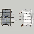 Modern Foosball Table Play Equipment With Wooden Legs And Contrasting Color Styles