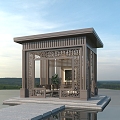 New Chinese Style Pavilion Landscape Pavilion 3d model