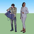 Characters Young Characters 3d model