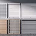Home Window Blinds And Roller Shades In Various Materials And Styles 3d model