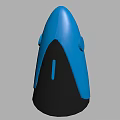 Blue And Black Public Facility With Conical Design Central Opening And Side Handles