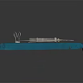 High Quality Medical Instruments Including Syringes And Metal Components On Blue Pad