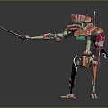 Modern Robot Samurai Machine Samurai Mecha Samurai 3d model