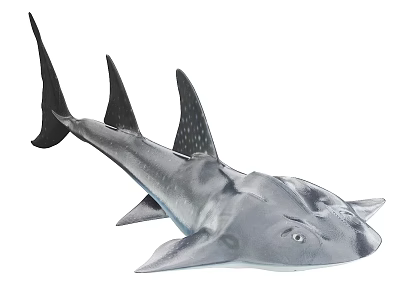 Realistic Hammerhead Shark Model With Spotted Grey Body And Distinctive Fins 3d model