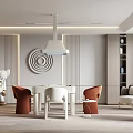 Modern Chess and Card Room Casual Simple Chess and Card Room Mahjong Table 3d model