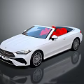 White Mercedes Convertible Car With Red Seats Sleek Body And Modern Design