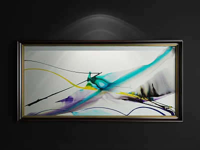 Modern abstract painting 3d model
