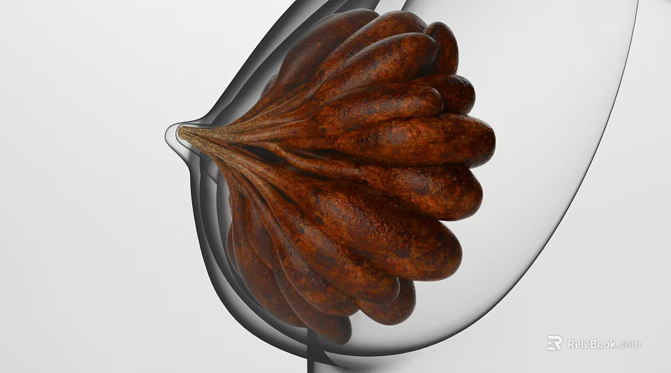 Medical Device Transparent Container with Clustered Brown Objects for Medical Applications 3d model 