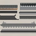 Chinese Traditional Roof Models With Various Architectural Styles And Detailed Tile Designs