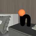 Decorative lamp table lamp minimalist table lamp decorations bedroom 3d model