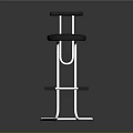 Modern Bar Stool With Black Padded Seat And Sleek Metal Frame Design