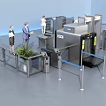 Security check machine gate 3d model