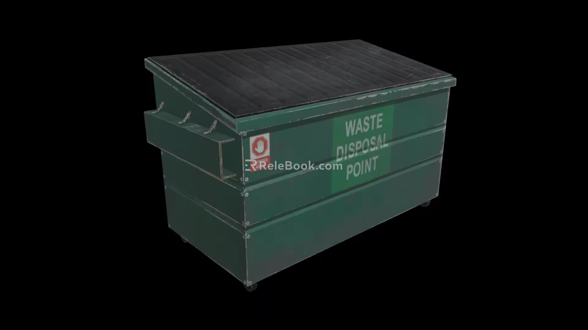 Trash can big trash can outdoor trash can community trash can park trash can low face number low model simple model game sub-era film and television level realism 3d model