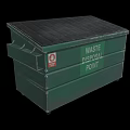 Trash can big trash can outdoor trash can community trash can park trash can low face number low model simple model game sub-era film and television level realism 3d model