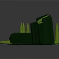 Detailed Green Bullet And Magazine Clip Sculpture Carving Artistic Display Piece
