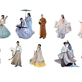 Modern multiplayer ancient characters 3d model