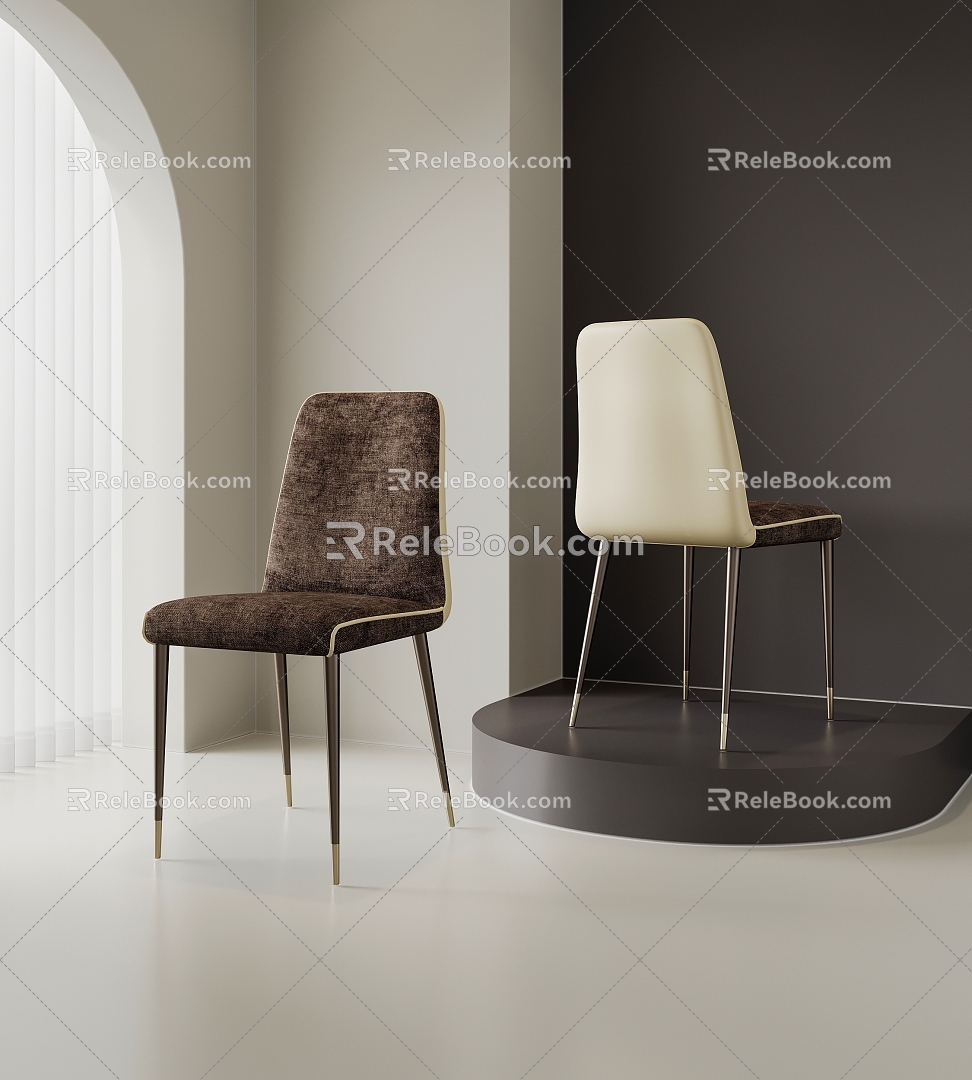 Modern Leisure Chair Fabric Chair 3d model