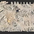 Heavy Duty Industrial Equipment Operating In Open Pit Mining Site With Transport Roads