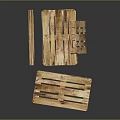 Wooden Pallets Stacked And Arranged With Natural Wood Material And Structure Design