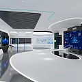 Modern science and technology enterprise exhibition hall interactive touch all-in-one machine digital sand table interactive touch screen LED splicing screen 3d model