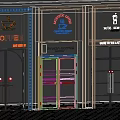 Modern Coffee Shop Storefront With Glass Double Doors And Signage Design
