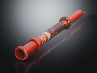 Red Musical Instrument And Art Painting Tools For Creative Projects 3d model