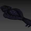 Futuristic Fighter Jet With Advanced Design Aerodynamic Structure And Blue Glowing Light