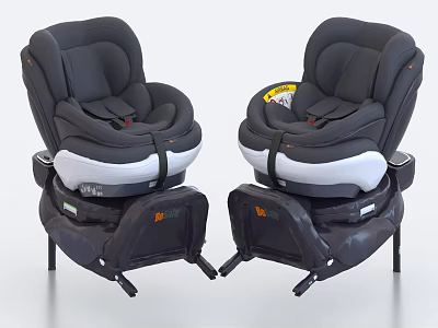 Two Baby Car Seats Featuring Ergonomic Design Safety Harness And Comfort Padding 3d model