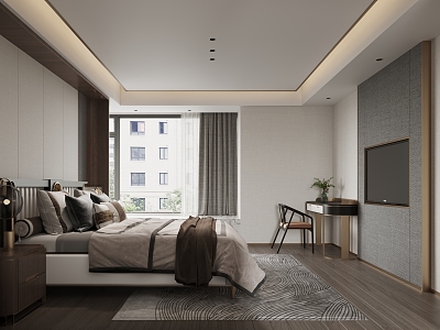 New Chinese bedroom 3d model