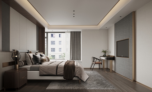 New Chinese bedroom 3d model