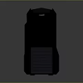 Modern Black TUF Gaming Computer Case With Transparent Panel And Sleek Design