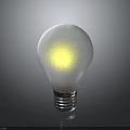 Transparent Glass Light Bulb With Yellow Glow For Modern Home Furniture Lighting
