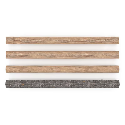 Natural Stone and Wood Decorative Strips with Different Textures for Home Decoration Projects 3d model