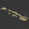Scene Construction Components Featuring Road Modules Green Vegetation And Street Lamp Structures