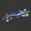 Sleek Racing Car With Streamlined Body And Open Cockpit Design Features