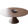 Modern round dining table 3d model