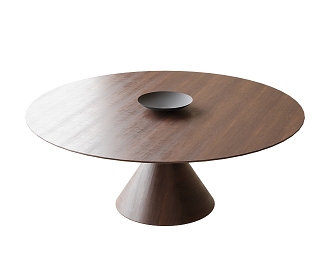 Modern round dining table 3d model