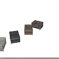 Modern Minimalist Single Sofa With Fabric Upholstery And Metal Frame In Multiple Colors