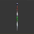 Fantasy Decorative Sword With Blue Gemstone Wing Decoration And Colorful Blade