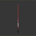 Red And White Decorative Sword With Modern Design And Ornamental Details
