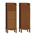 Vintage Wooden Decorative Cabinets With Drawers Woven Panel And Sturdy Legs