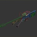 Turret Machine Gun Heavy Machine Gun Turret Sci-fi Tower Defense Game Tower Defense Sci-fi Turret Game Turret 3d model