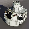 Military Weapon Turret With Metal Structure Hatch Observation Windows And Wear Marks