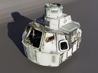 Military Weapon Turret With Metal Structure Hatch Observation Windows And Wear Marks 3d model