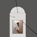 Modern Wall Washer Light Illuminating White Wall With Art Painting And Soft Glow