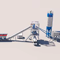 Industrial Concrete Mixing Plant Equipment With Batching Machine Conveyor Belt And Cement Silo