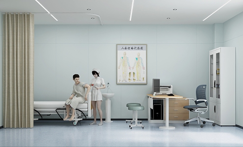 Modern Ward Hospital Ward 3d model